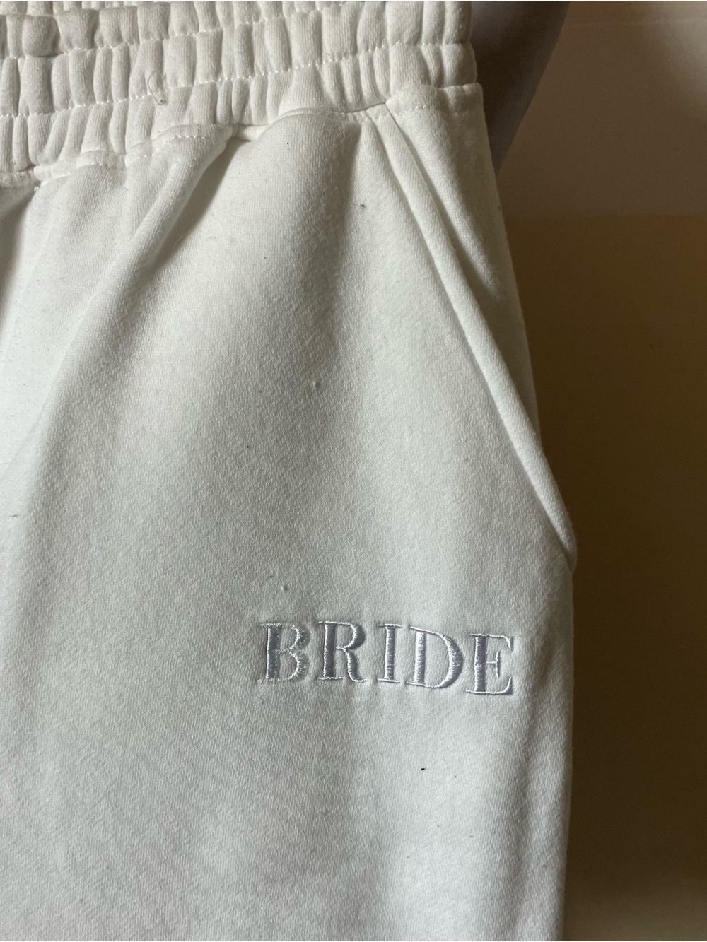 Six Stories White Embroidered Bride Statement Lounge Sweat Set size Large - Picture 6 of 9